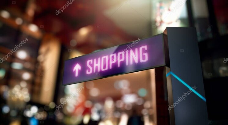 Maxi schermo LED installato all’interno di un centro commerciale